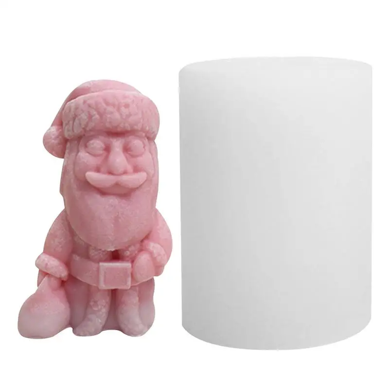 

New Christmas Bearded Santa Claus Candle Mold Christmas DIY Craft Molds For Aromatherapy Wax Molds For Candle Making sculpture
