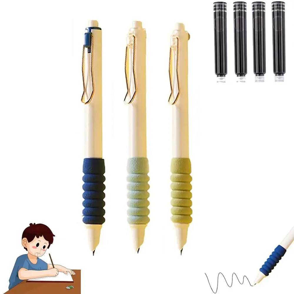 

Ручка перьевая с нескользящей ручкой, принадлежности для офиса, школы, бизнеса, выдвижная, чернильные ручки