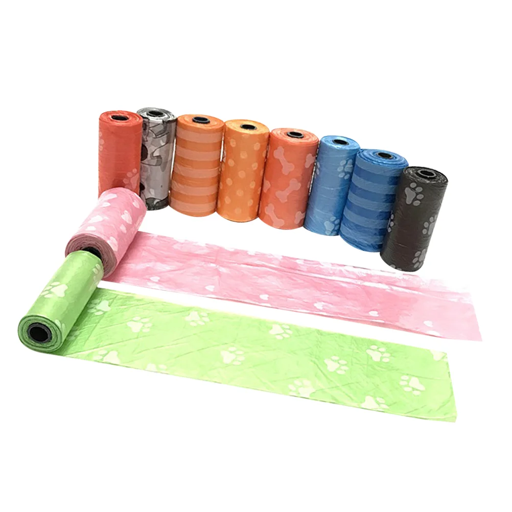 

15 Rolls Bags Dogs Biodegradable Pet Waste Outdoor Garbage Printing Disposable