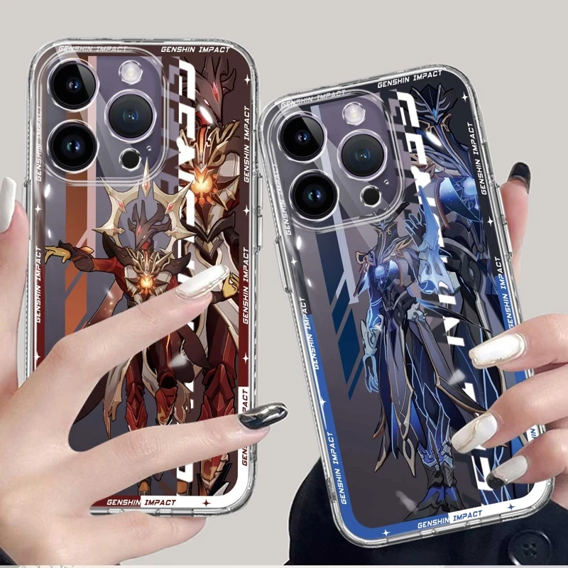 

Funda Case Shell For iPhone XR 14 Pro Max 13 12 11 X Mini XS 12mini 13mini Genshin Impact Game Boss Npc