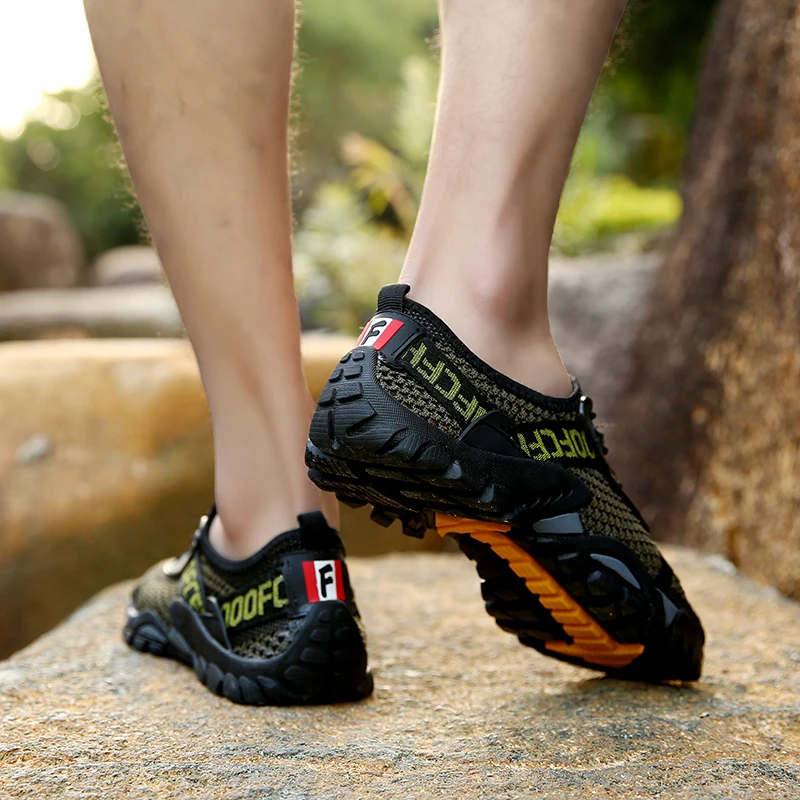 JIEMIAO New Classic Style Men and Women Hiking Shoes Outdoor Breathable Climbing Sport Shoes Desert Training Trekking Sneakers