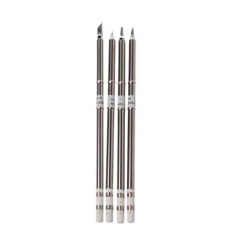 

4 Pcs T12 Series Solder Iron Tips for HAKKO Soldering Rework Station FX-951 FX-9