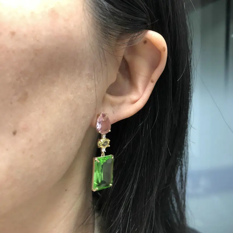 Серьги с кубическим цирконием