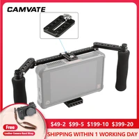 camvate universal aluminum top cheese plate with 14 20 thread holes applicable for on camera monitor cage rig supportng system