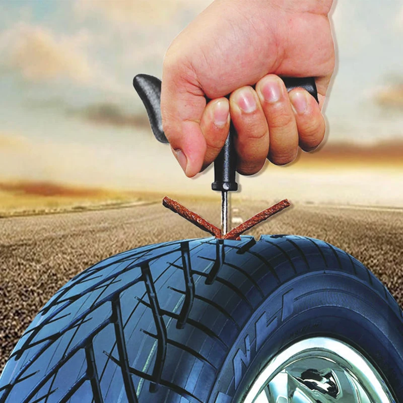 

Car Tire Repair Tool Tire Repair Kit Studding Tool Set Auto Bike Tubeless Tire Repair Puncture Plug Garage Car Accessories