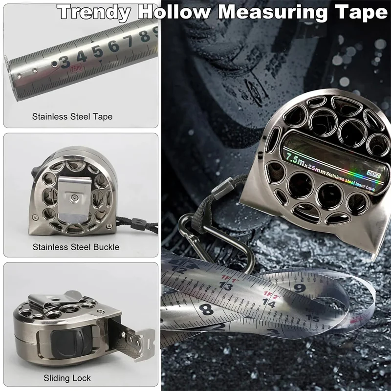 Метрическая Рулетка 3/5/7 5 М Из Нержавеющей Стали Антикоррозийный Выдвижной