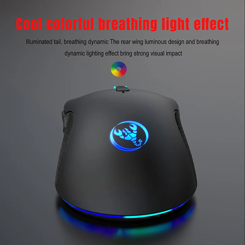 ergonomic wired gaming mouse led 6400 dpi usb computer mouse gamer rgb mice with backlight macro customization for pc laptop free global shipping