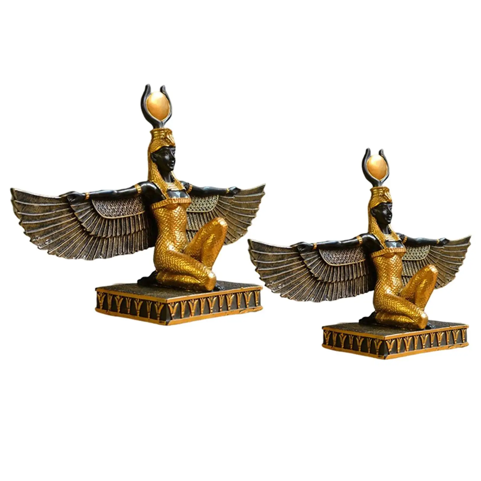 Ancient Ancient Style Statue People Carving Gift Office Resin Home Decor