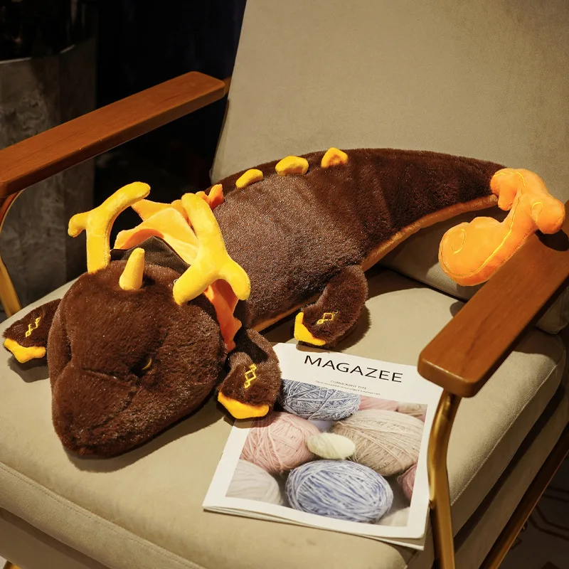 

70cm Zhong Li Plush Dragon Body Pillow Cute Gensh Stuffed Doll Stuffed Animals Game Figure Throw Pillows Cushion Sofa Decor Gift