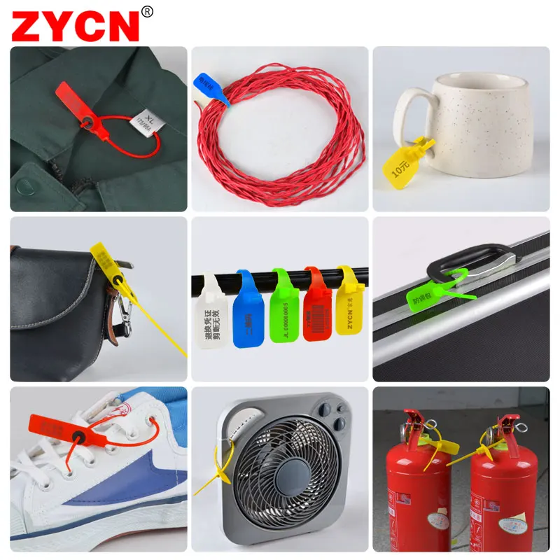 100 шт. пластиковые уплотнения для тампера бирки безопасности одежды брендовая