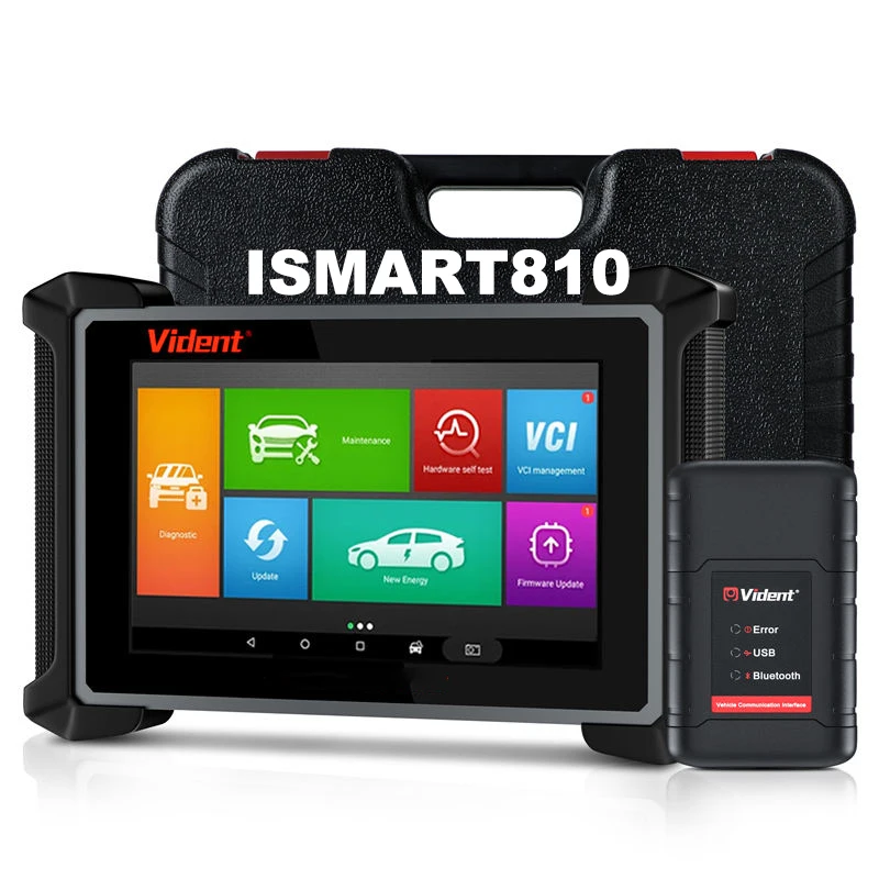 Фото Премиум-версия VIDENT ISMART 810: OBD2 сканер, считыватель кодов, диагностический инструмент для автомобилей, кодирование ЭБУ, профессиональное программирование ключей, Android №1