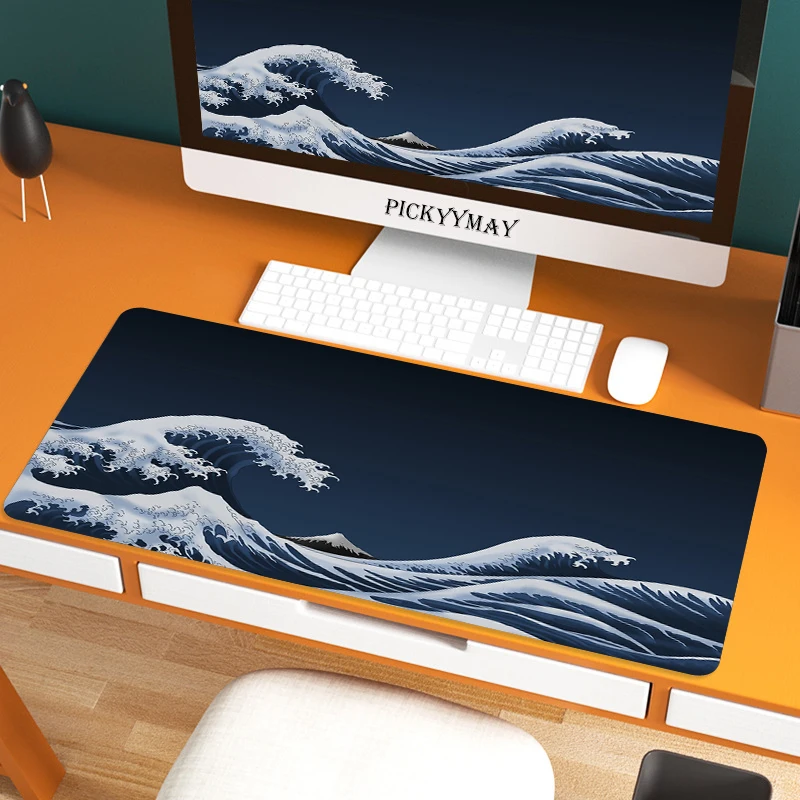 

Japanese Great Wave Off Speed Locking Edge Large Natural Rubber Mouse Pad Waterproof Game Desk Mousepad Keyboard Mat For LOL
