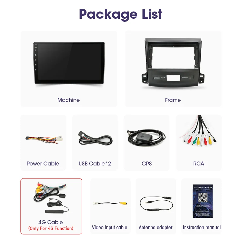 JMCQ 9&quot 2DIN Android 10 For Mitsubishi Outlander xl 2 2005-2012 Car Radio stereo Multimedia Video Player Navigation GPS Carplay |