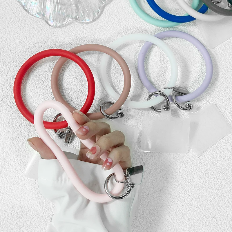 

INS Trendy Soft Silicone Mobile Phone Chain Women Girls Cellphone Strap Anti-Lost Lanyard Hanging Cord Jewelry Bracelet Keychain