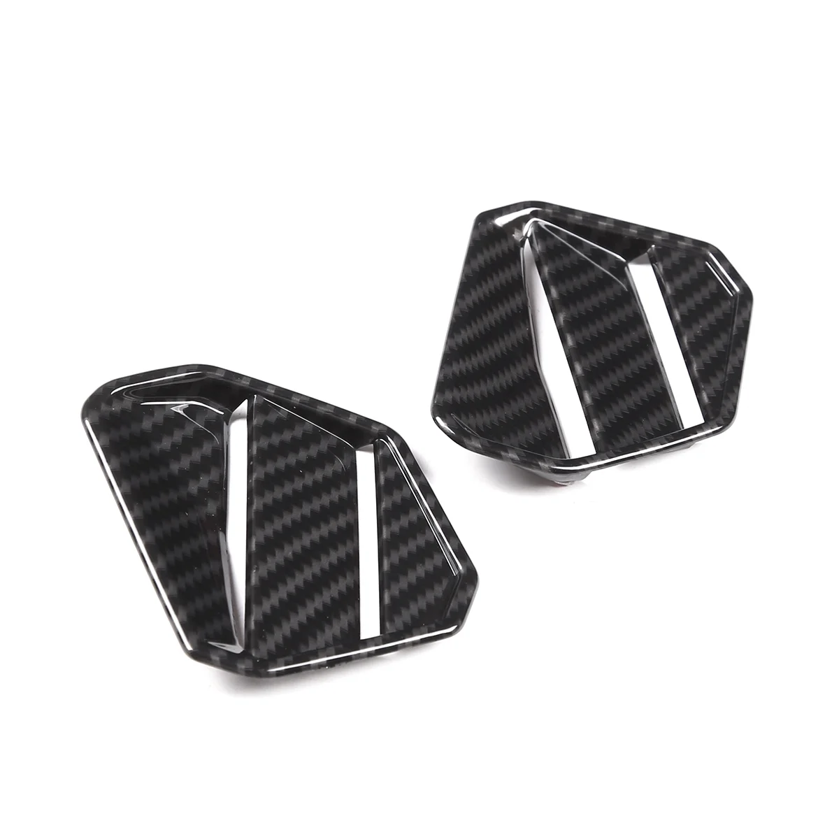 

Car Carbon Fiber Black ABS Instrument Panel Air Outlet Frame Decoration Cover Trim Stickers for Toyota Tundra 2022 2023