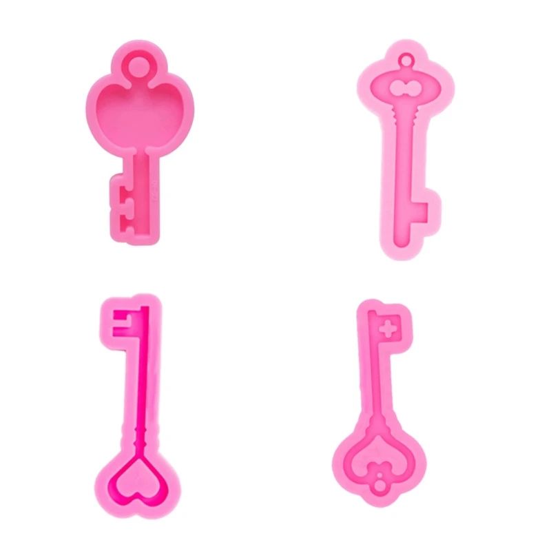 

Силиконовые формы премиум-класса 634C для брелоков, 4 шт., многоразовые формы для поделок «сделай сам», подвеска для брелока, Женский чокер, иск...