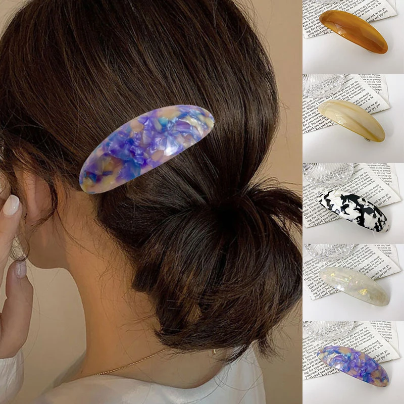 

Geometric Hair Clip Elegant Women Barrettes Vintage Hairpins Ponytail Holder Hairgrips Korean Style Headwear Hair Accessories