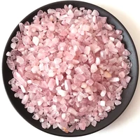5 7mm natural pink rose quartz crystal gravel stone rock chips lucky healing natural quartz crystals 100g