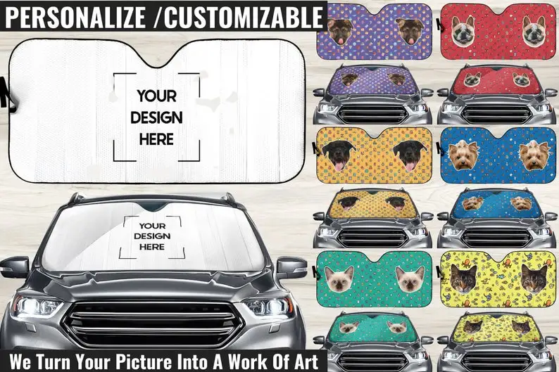 

Customizable Auto Sun Shade - Pattern Art