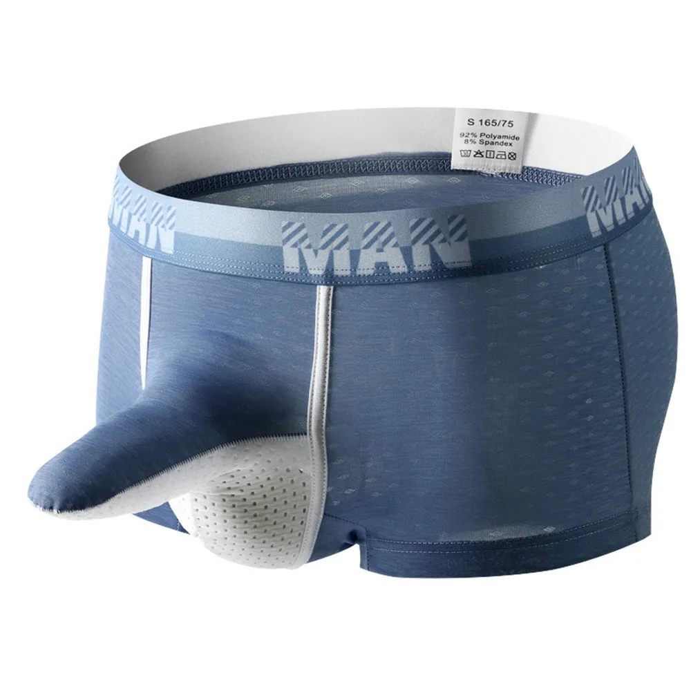 

Men's Underwear Boxers Trunks Sexy Push Up Cup Bulge Enhancing Gay Underwear Penis Sheath Trunks Shorts Enlarge Underpants