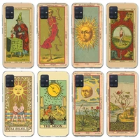 vintage tarot card case funda for samsung galaxy a51 a71 a42 5g a50 a70 a30 a40 a10s a20e a91a6 a7 a8 a9 phone shell cover coque