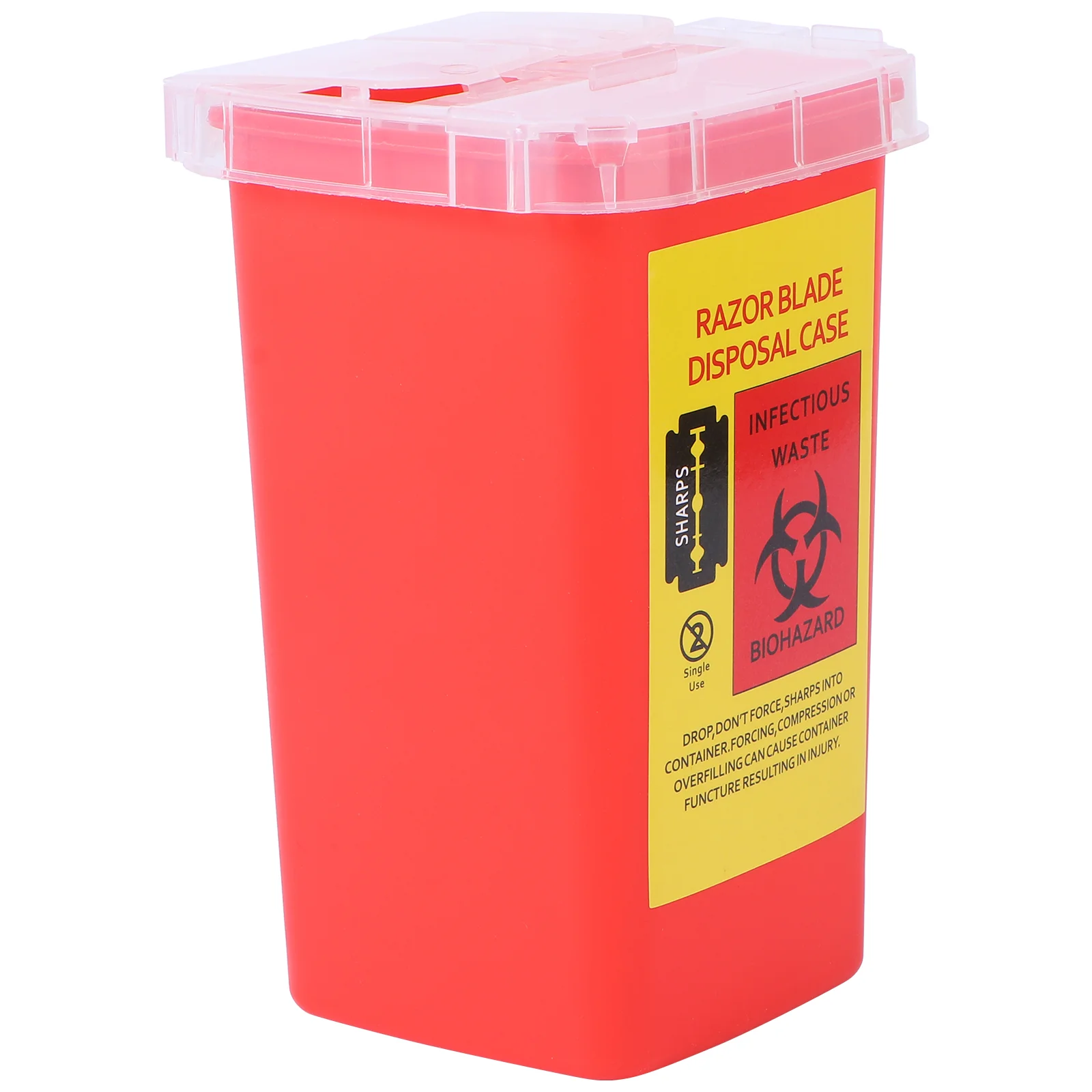 

Disposal Container Sharpscasebox Waste Bank Needle Dispenser Disposable Storage Barber Safety Syringe Trash Small Bin Recycling