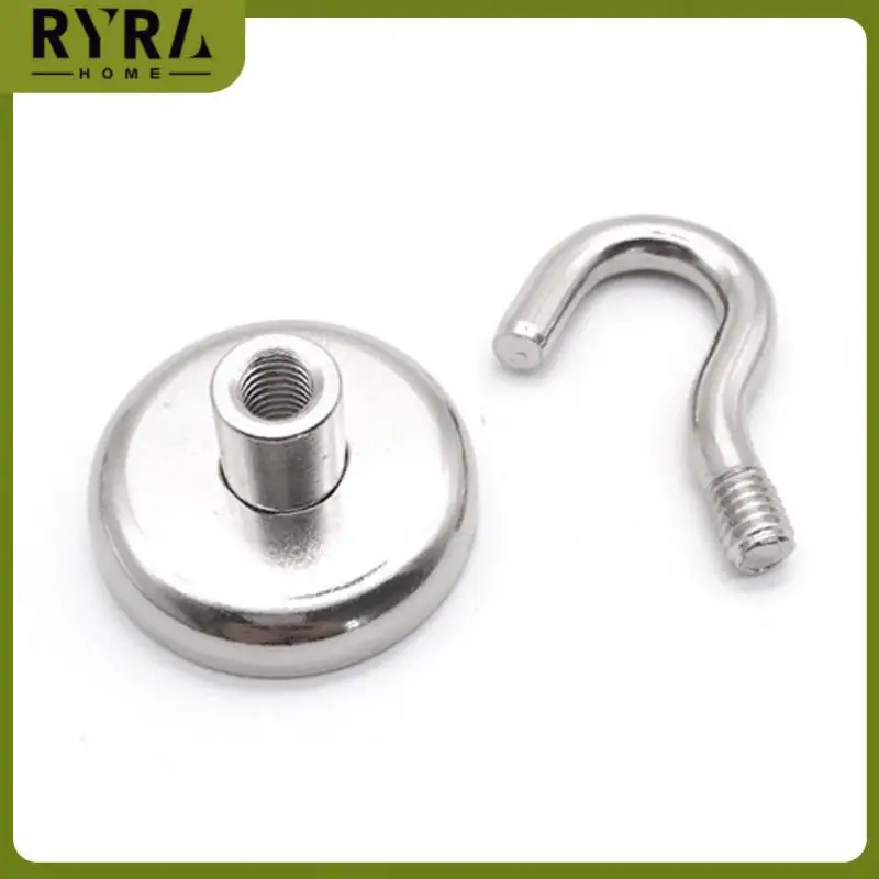

2/4/5PCS Kitchen Accessories Magnet Hook Round Heavy Duty Hooks Wall Hanger Magnetic Hooks Durable Storage Hook No Punching Firm