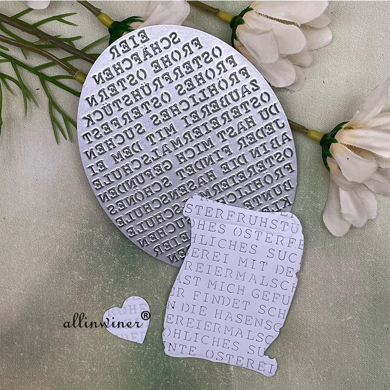 

Oval letter background Metal Cutting Dies Stencils Die Cut for DIY Scrapbooking Album Paper Card Embossing
