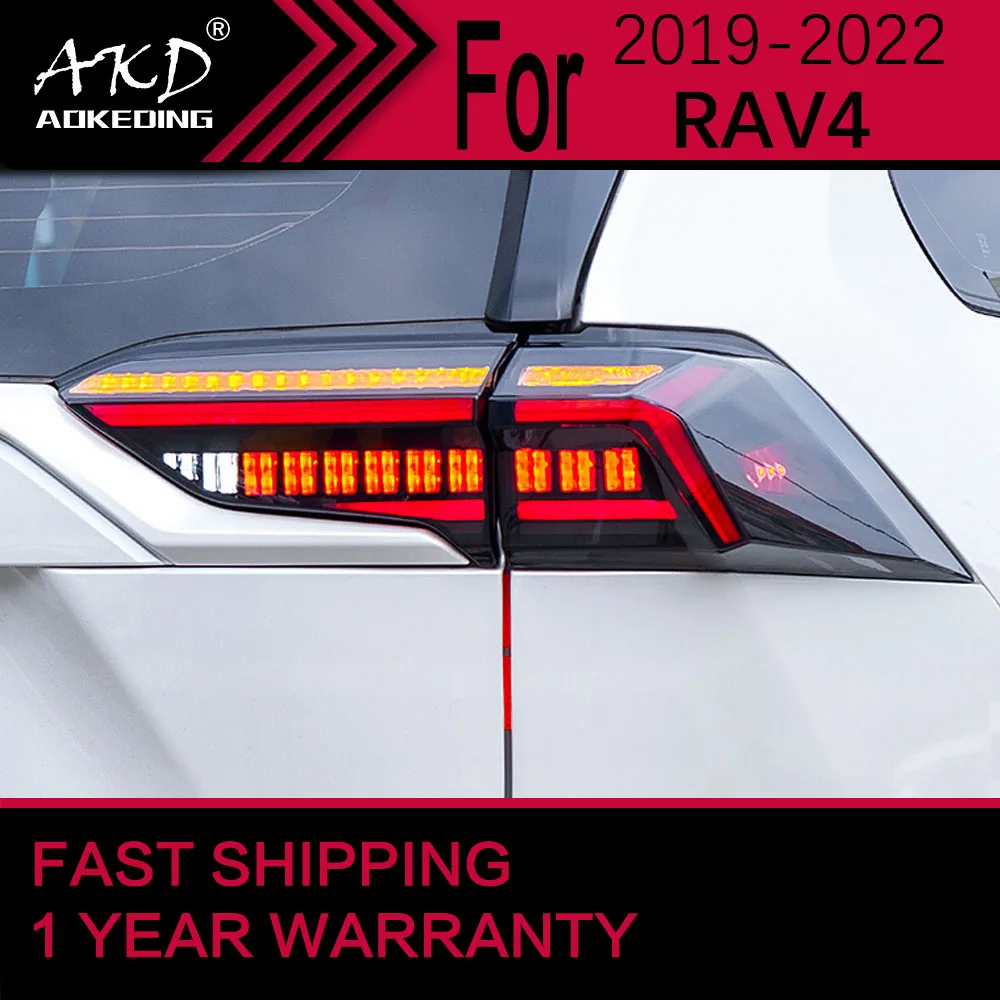 

Автомобильные фары для Toyota Rav 4 светодиодный Tail светильник 2019-2022 RAV4 задний стоп-сигнал тормозной сигнал DRL задние автомобильные аксессуары