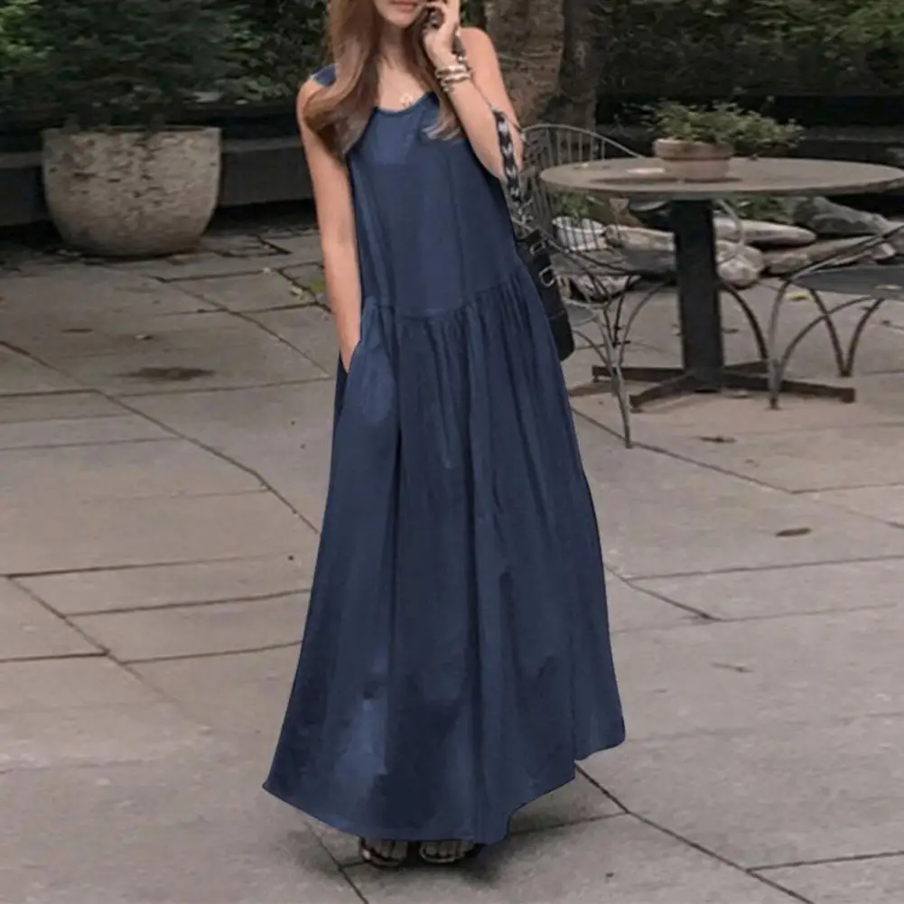 

Материал: Это платье сделано из хлопка, удобная мягкая и легкая ткань делает это платье макси настолько удобным, что