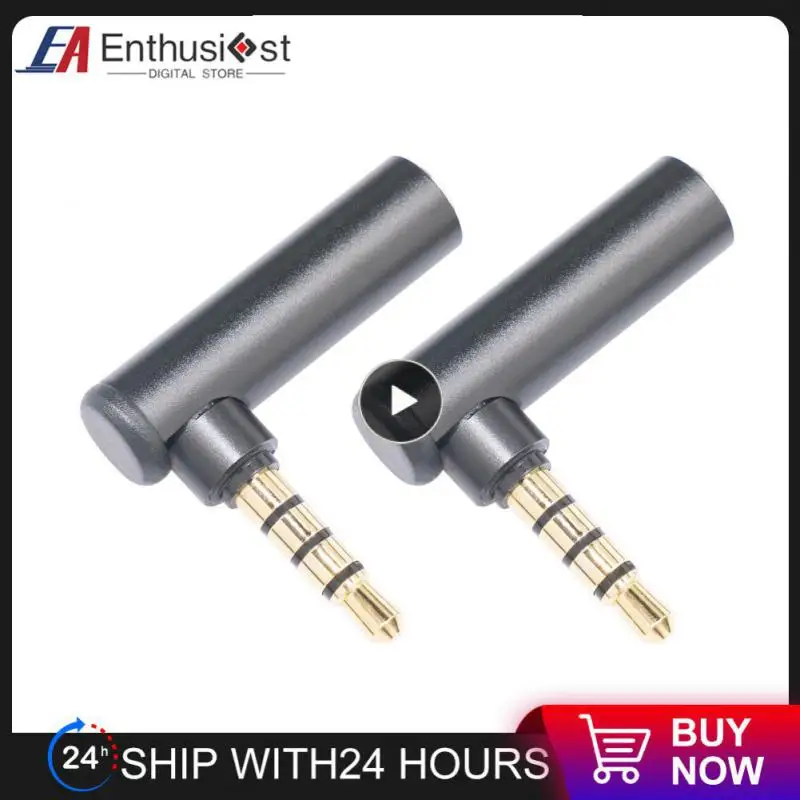 

90 Degree 3.5mm L Shape Audio Adapter Headset With Microphone 3.5mm Female Connector 3.5 Jack Male To Female Audio Aluminum