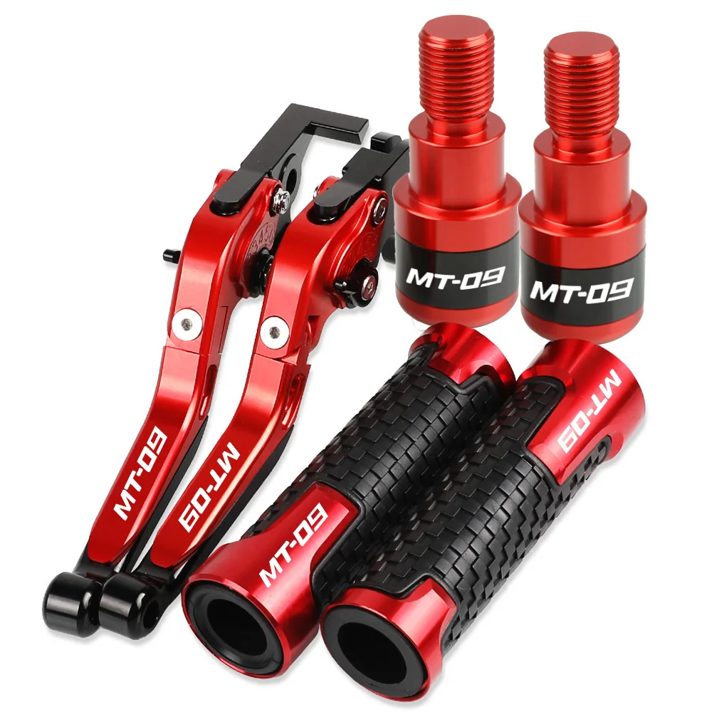 

MT09 Motorcycle CNC Aluminum Brake Clutch Lever Handlebar Handle Grips End For YAMAHA MT-09 2013-2021 2020 2019 2018 2017 LOGO