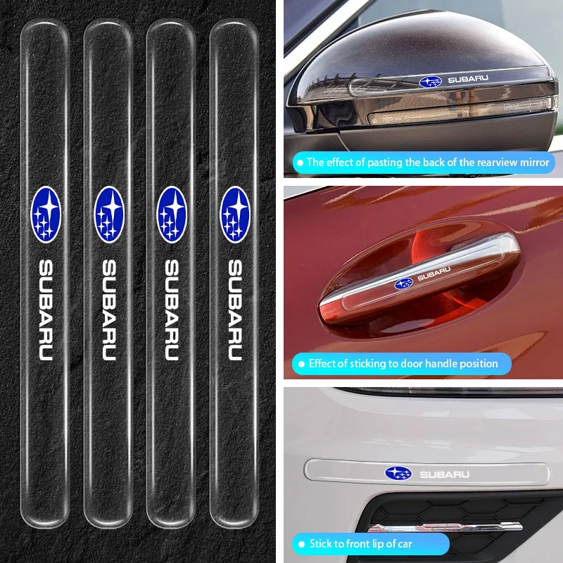 

Car Door Handle Scratch Protective Transparent Anti-collision Protection Strip for Subaru Forester Impreza Legacy Outback STI