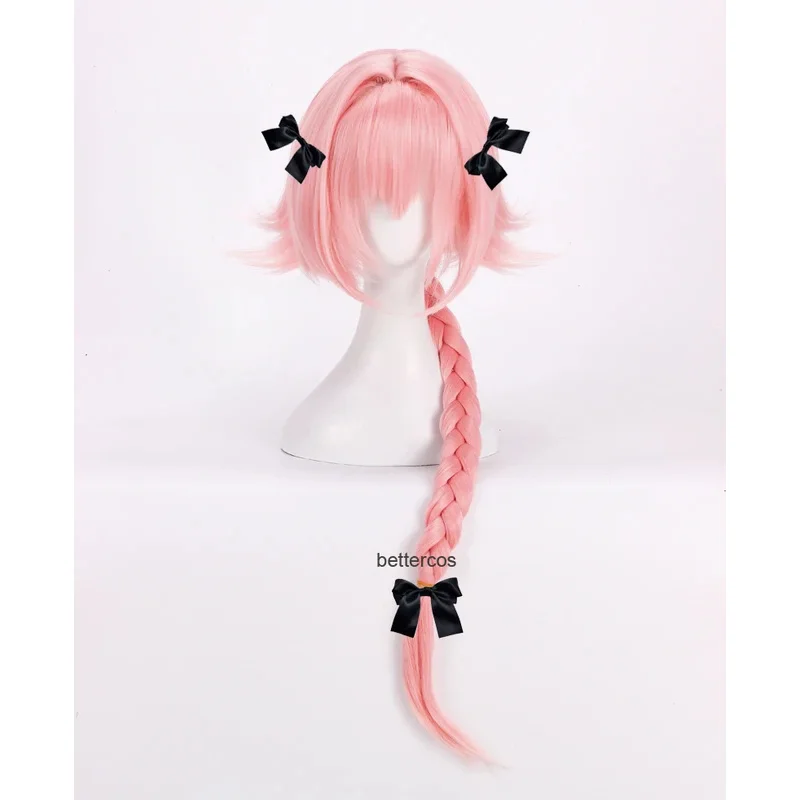 Фото Костюм для косплея Astolfo из игры Fate Apocrypha от xiaoxiao, 75 см, розовый, термостойкий, синтетический + шапочка для парика + 3 черных банта №2