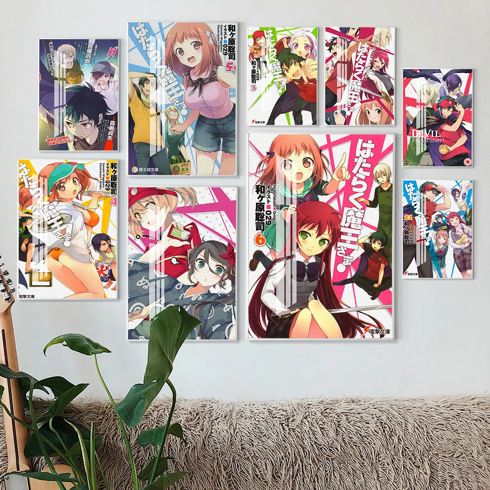 

The Devil Is A Part Timer Japanese Anime Wall Art Print Stickers Poster Cartoon Manga Modern Canvas Painting Otaku Bedroom Decor