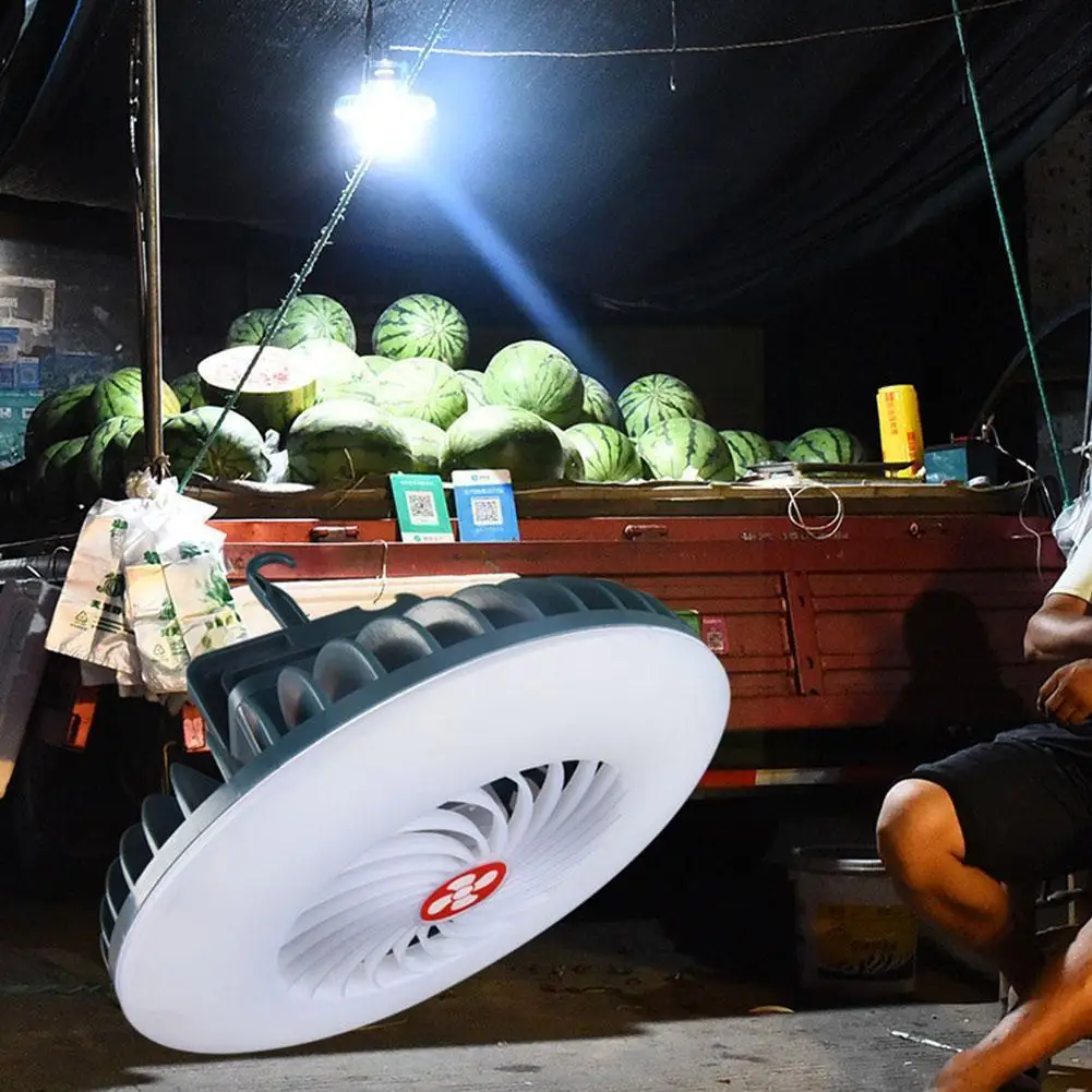 

Светодиодный Многофункциональный водонепроницаемый вентилятор для палатки, зарядная лампа 2 в 1, светильник походный вентилятор с Usb светил...