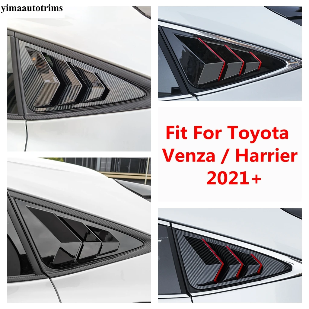 

2PCS Car Rear Window Triangle Sticker Exterior Shutter Decor Modified Plastic Accessrories For Toyota Venza / Harrier 2021 2022