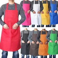 colorful cooking baking apron reusable convenient solid color apron kitchen restaurant work pinafore women home sleeveless apron