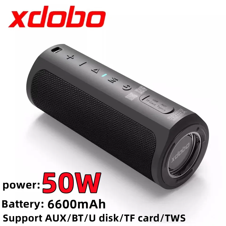

xdobo Bluetooth Speakers Portable Sound Column IPX7 Outdoor Waterproof Subwoofer Stereo Surround 6600mAh Quad-core Power Battery