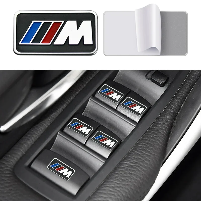 

1 шт., автодекор, 3D маленькая металлическая эмблема, наклейка для салона автомобиля для BMW M Performance M3 M5 M6 F01 F20 F10 F13 X5 F11 G20 X3 X1
