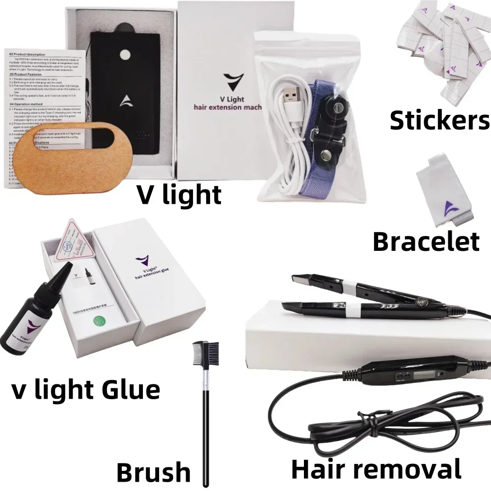 V-light-Juego herramienta с быстрой шкафю настоящая cinta pain and sin huellas pieza de peluca 25%