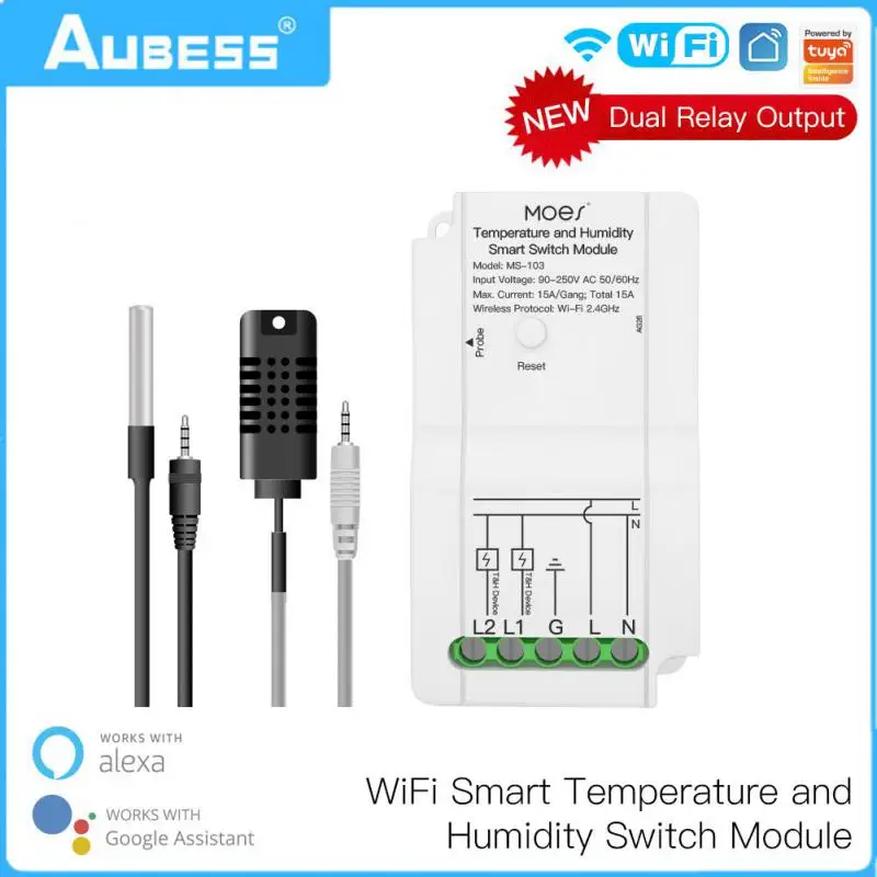 

Switch Module Wide Compatibility Compatible With App Tuya Wifi Multifunctional Smart Temperature Humidity Tuya Smart Sensor