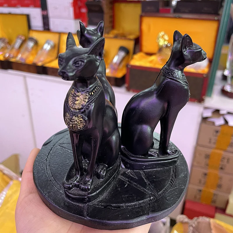 Домашний декор статуя египетского кота Bastet сферическая подставка держатель из