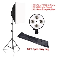 softbox lighting kit photography continuous 50x70cm light soft box withtripod 8pcs e27 socket lighting bulbs for photo studio