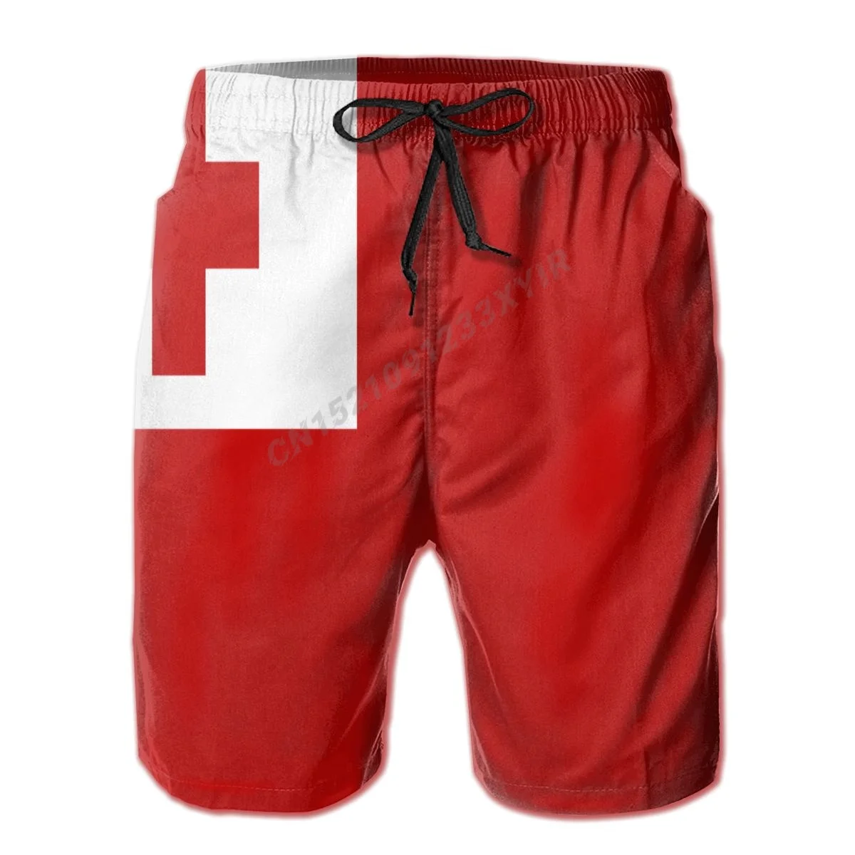 

Men's Tonga Flag Beach Pants Shorts Surfing M-2XL Polyester Swimwear Running