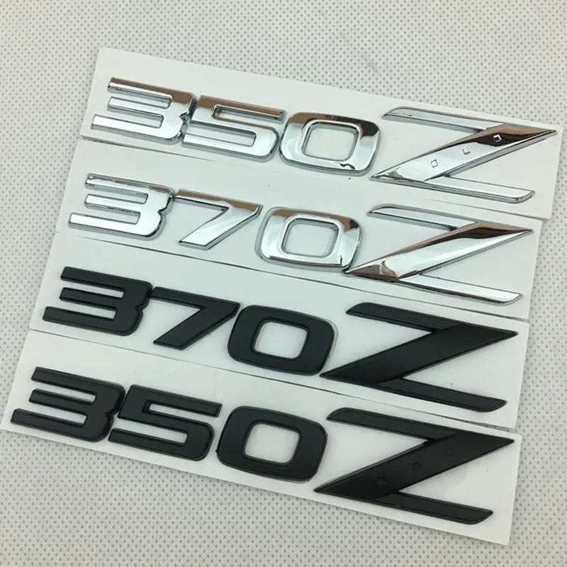 1pc Chrome Black 3D 370Z 350Z Logo Badge Emblem Letter Trunk Letter Sticker for 2009-up 370Z 350Z Fairlady Z Z3 Z34 Accessories