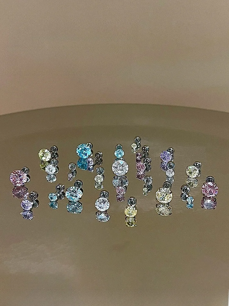 Кольцо в магазине имплантированные медицинские серьги-гвоздики из титанового