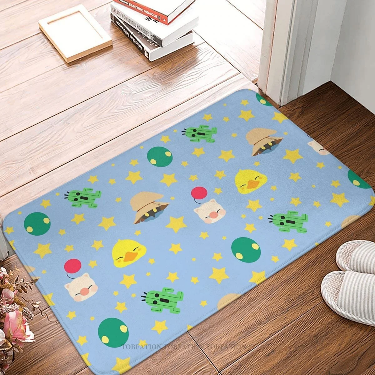 

Final Fantasy FF Game Bath Non-Slip Carpet Pattern Blue Bedroom Mat Welcome Doormat Home Decor Rug