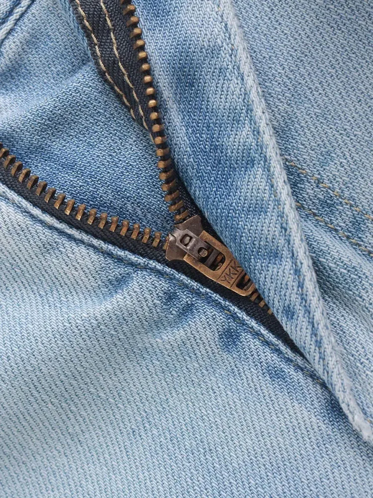 PAILETE Women 2023 fashion wide leg jeans vintage high waist zipper fly female trousers mujer