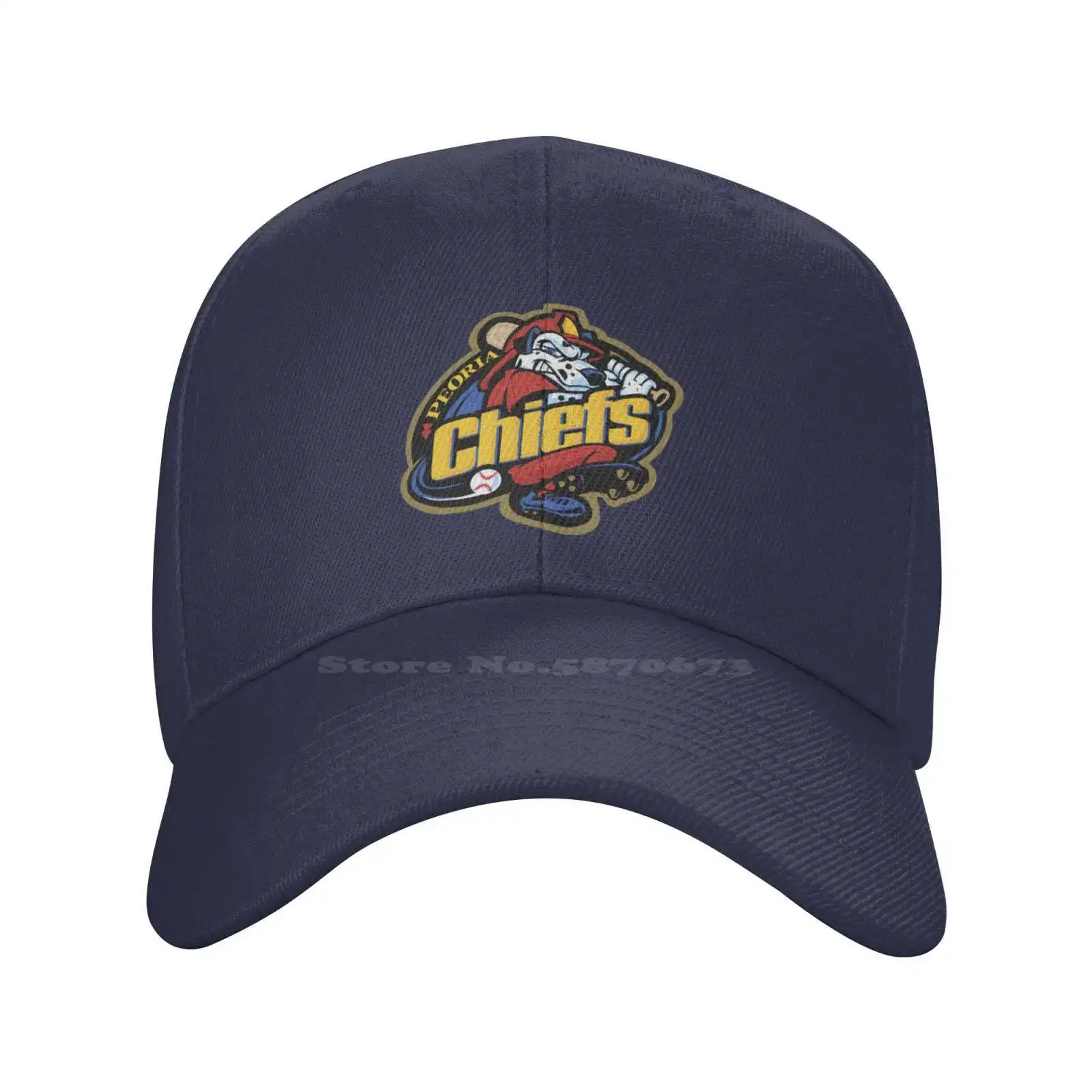 

Peoria Chiefs Logo Fashion quality Denim cap Knitted hat Baseball cap
